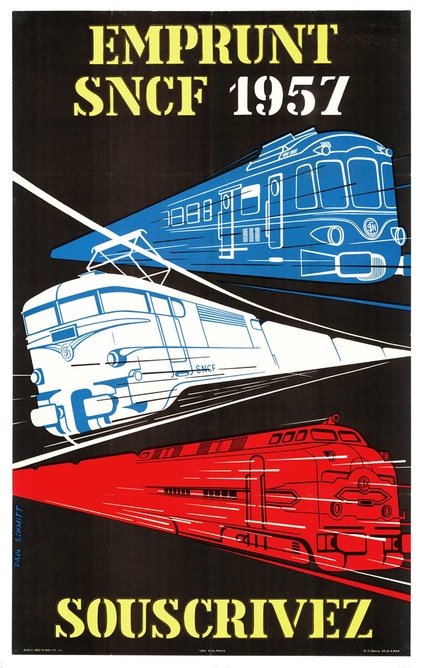 Emprunt SNCF 1957 – Souscrivez | Paul Schmitt Original French Railway Poster