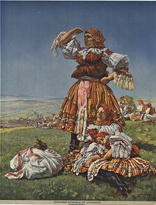 Lázne Luhacovice “Costumes Nationaux” Original 1931 Czech Folk Costume Poster – Printed by Ottmar Pi