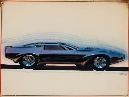 1970 Mustang Original Concept Car Art