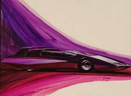 1970 Mustang Original Concept Car Art