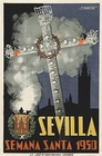 Sevilla Semana Santa 1950 – Original Vintage Spanish Travel Poster by F. Mariscal