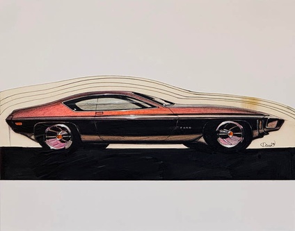 1970 Mustang Original Concept Car Art