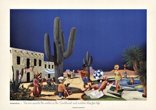 Phoenix – TWA Diorama – Rex Werner 1949 Original Vintage Travel Poster