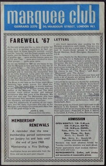 Jeff Beck: Marquee 1967 (Handbill)