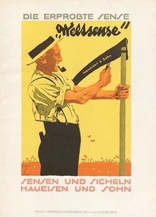Die Erprobte Sense Wellsense (bookplate) 1926