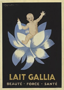 Lait Gallia, 1931: Leonetto Cappiello's Baby in the Flower—A Rare Advertising Masterpiece