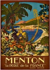 Original 1926 Menton “La Perle de la France” Vintage French Riviera Travel Poster by James C. Richar