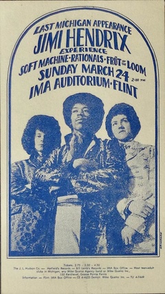 Jimi Hendrix: Flint 1968 (Handbill)