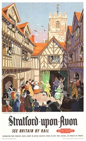 Stratford-Upon-Avon Original Vintage British Railways Poster – Gordon Nicoll “See Britain by Train”