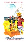 Holland America Line Original Vintage Cruise Ship Poster
