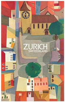 Zurich, Switzerland – Steffen Wolff, 1978 Original Vintage Travel Poster