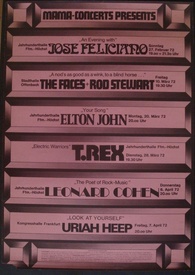 Elton John The Faces and Leonard Cohen: German Tour 1972