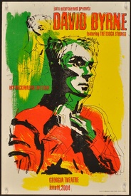 David Byrne My Backwards Life Tour Poster