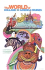 Original David Klein Poster – The World of Holland America Cruises Lithograph, Rare Vintage,