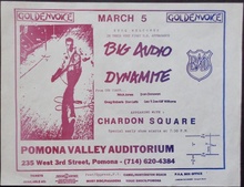 Big Audio Dynamite: Pomona 1986 (Handbill)