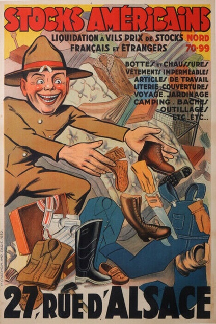 Stocks Américains – French Military Surplus Advertising Poster by H. Chachoin