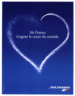 Air France, Win The Heart of the World  travel poster