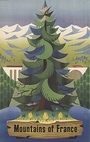 Original Vintage “Mountains of France” Travel Poster – Jacques Nathan-Garamond French Tourism Lithog
