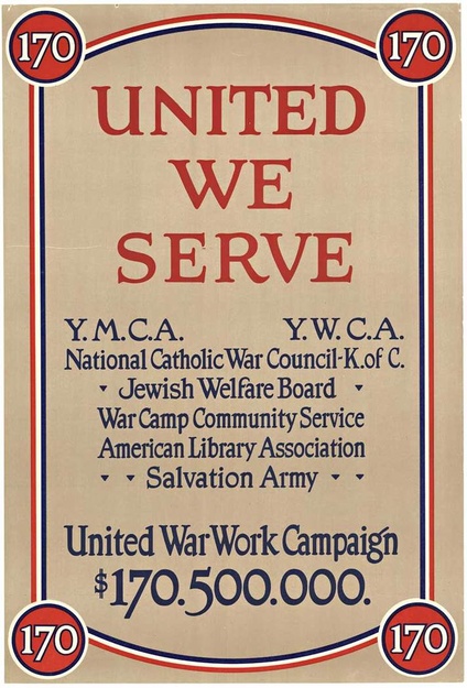 United We Serve – YMCA United War Work Campaign WWI Poster