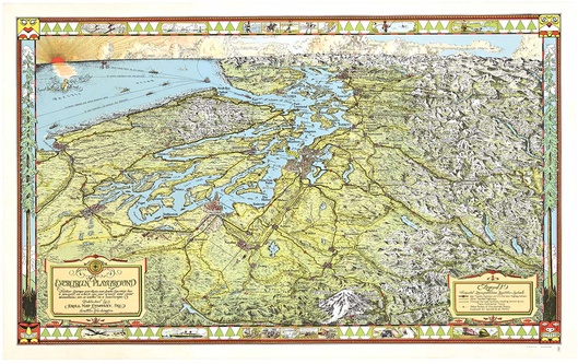 Evergreen Playground Puget Sound Map Poster – Kroll Map Company