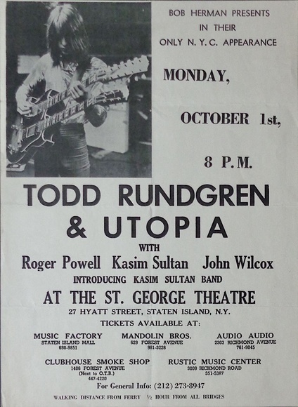 Todd Rundgren: New York 1973