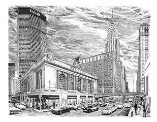 Pan Am, Grand Central Terminal lithograph