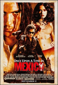 ONCE UPON A TIME IN MEXICO ~ 22x34 MOVIE POSTER ~ Antonio Banderas Salma Hayek 