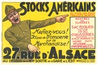 Stocks Américains Vintage Poster | Paris American Surplus Lithograph