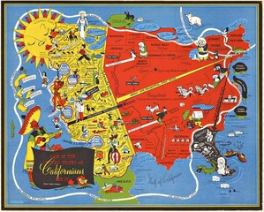 CALIFORNIA Map of the US as Californias see it