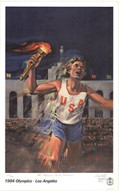 The Olympic Torch Runner Los Angeles Olympics