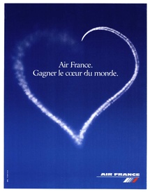 Air France, Win The Heart of the World  travel poster