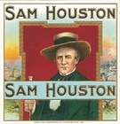 Sam Houston cigar box label