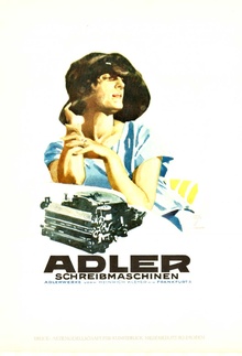 Alder- Schreibmaschinen (bookplate) 1926