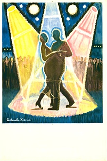 8ème Bal de l'AAAA Original 1930 French Lithograph Poster by Paul Emile Pissarro – Linen Backed