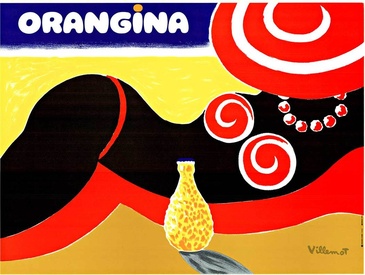Orangina - Horiztonal (Lady on Beach) linen