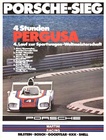 Porsche Sieg 4 Stunden original factory poster