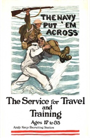 The Navy Put 'em Across Recruiting Poster