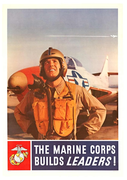 The Marine Corps Builds Leaders! – 1967 U.S. Marine Corps Recruiting Poster