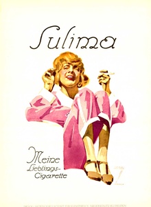 Sulima Cigarettes - (bookplate) 1926