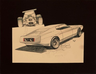 1970 Mustang Original Concept Car Art