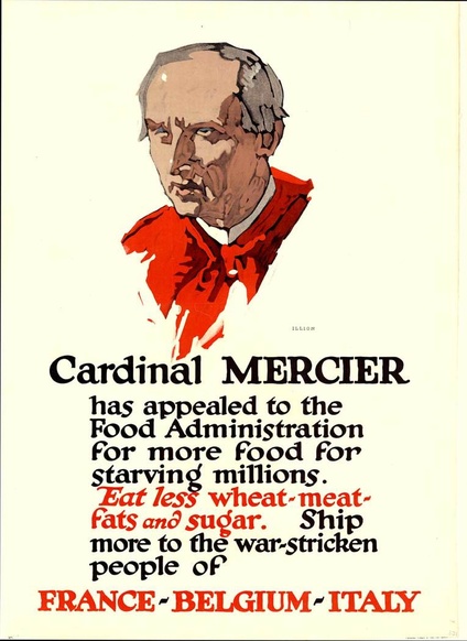 Cardinal Mercier - Eat Less World War 1