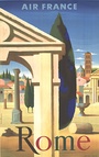 Air France Rome Original 1957 Vintage Travel Poster – Nathan-Garamond Italian Architecture