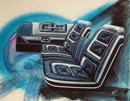 Thunderbird Interior Original Concept Car Art
