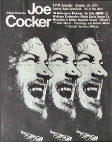 Joe Cocker: Honolulu 1974 (Handbill)