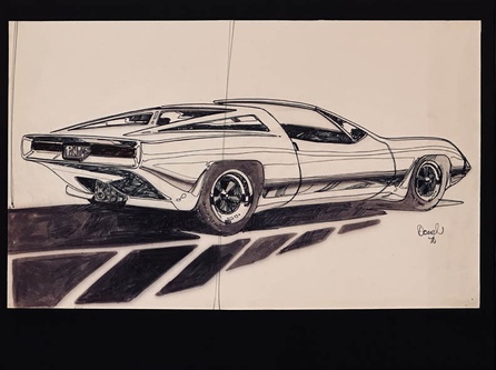 1970 Mustang Original Concept Car Art