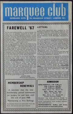 Jeff Beck: Marquee 1967 (Handbill)
