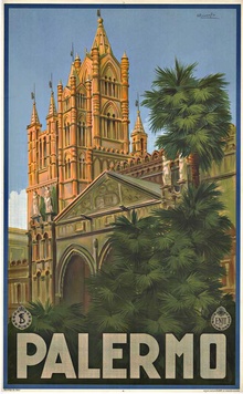 Palermo Sicily Antique Travel Poster – Attilio Ravaglia c.1928