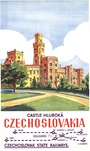 Original Castle Hluboká, Czechoslovakia Vintage Poster – Czechoslovak State Railways Lithograph, Lin