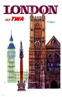 David Klein – Fly TWA London, c. 1960s Original Lithographic Poster