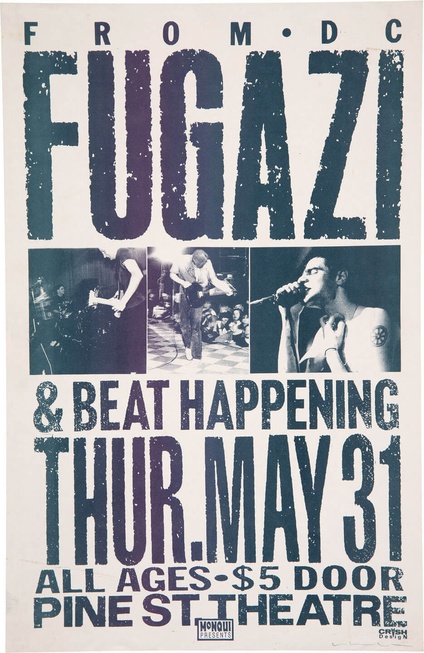 Fugazi and Beat Happening Concert Poster